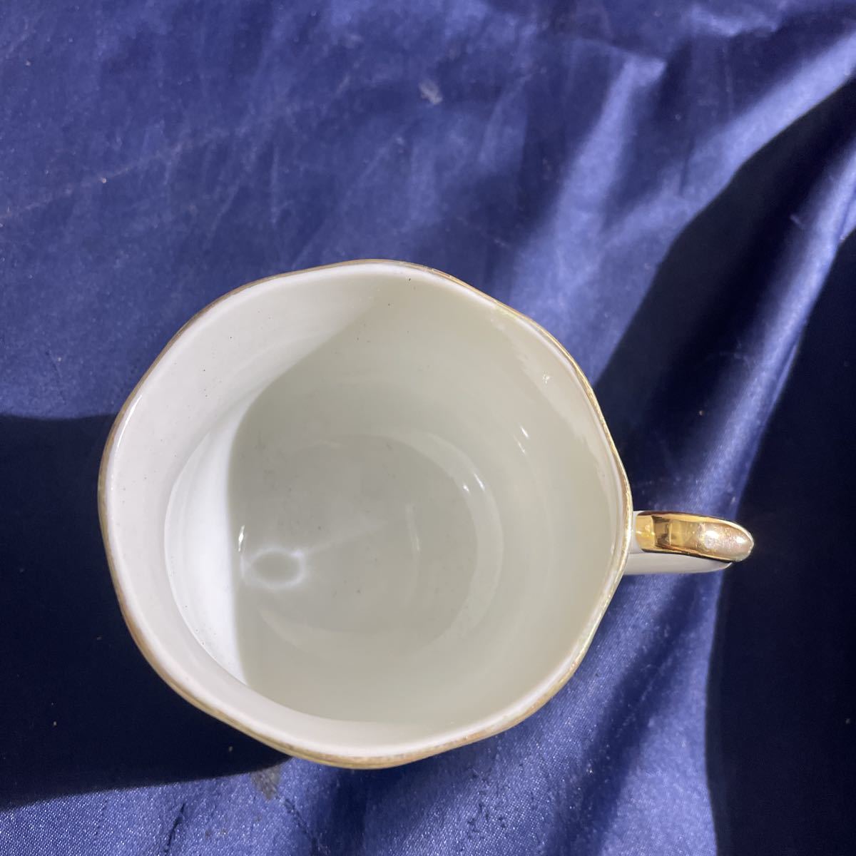 アンティーク風 パール調 コーヒー・ティーカップ 洋食器 茶器 コーヒー ティーポット ポット 未使用 昭和レトロカップ&ソーサーの画像9