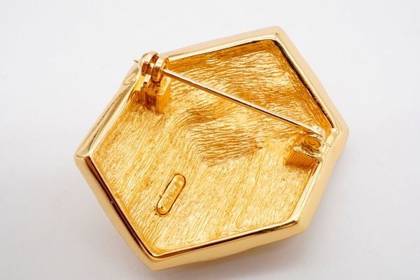 クリスチャン ディオール ヴィンテージ ブローチ ギフトボックス プレゼント リボン ラインストーン ゴールド 良品 Christian Dior  1256j