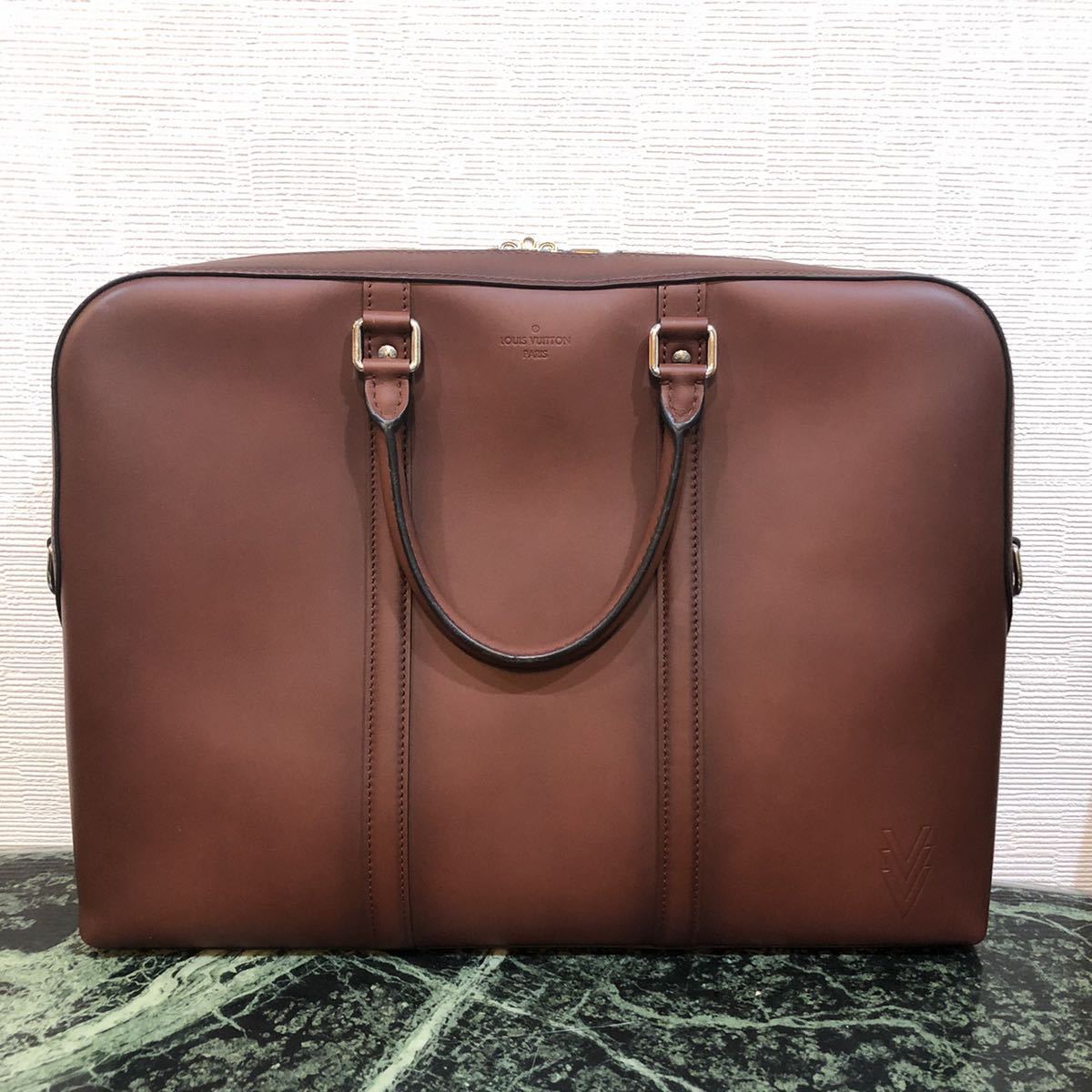 【極美品】LOUIS VUITTON★ルイヴィトン ブリーフケース ビジネスバッグ レザー ブラウン 茶色 鞄 正規品 保存袋あり