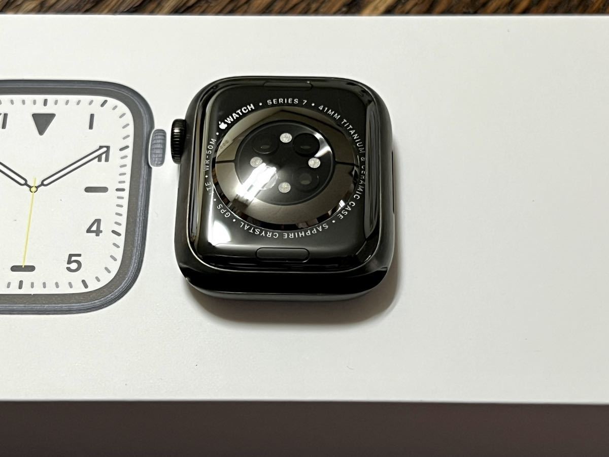 美品 バッテリー91% アップルウォッチ Apple Watch Series 7 EDITION スペースブラック チタニウム 41mm GPS Cellular バンド未使用品