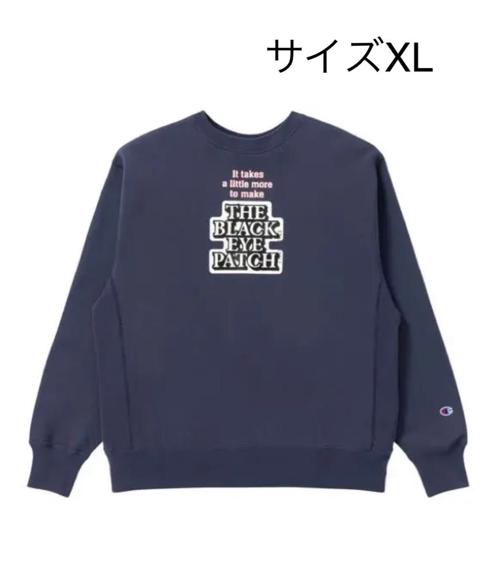 XL ネイビー Champion BLACK EYE PATCH トレーナー | labiela.com