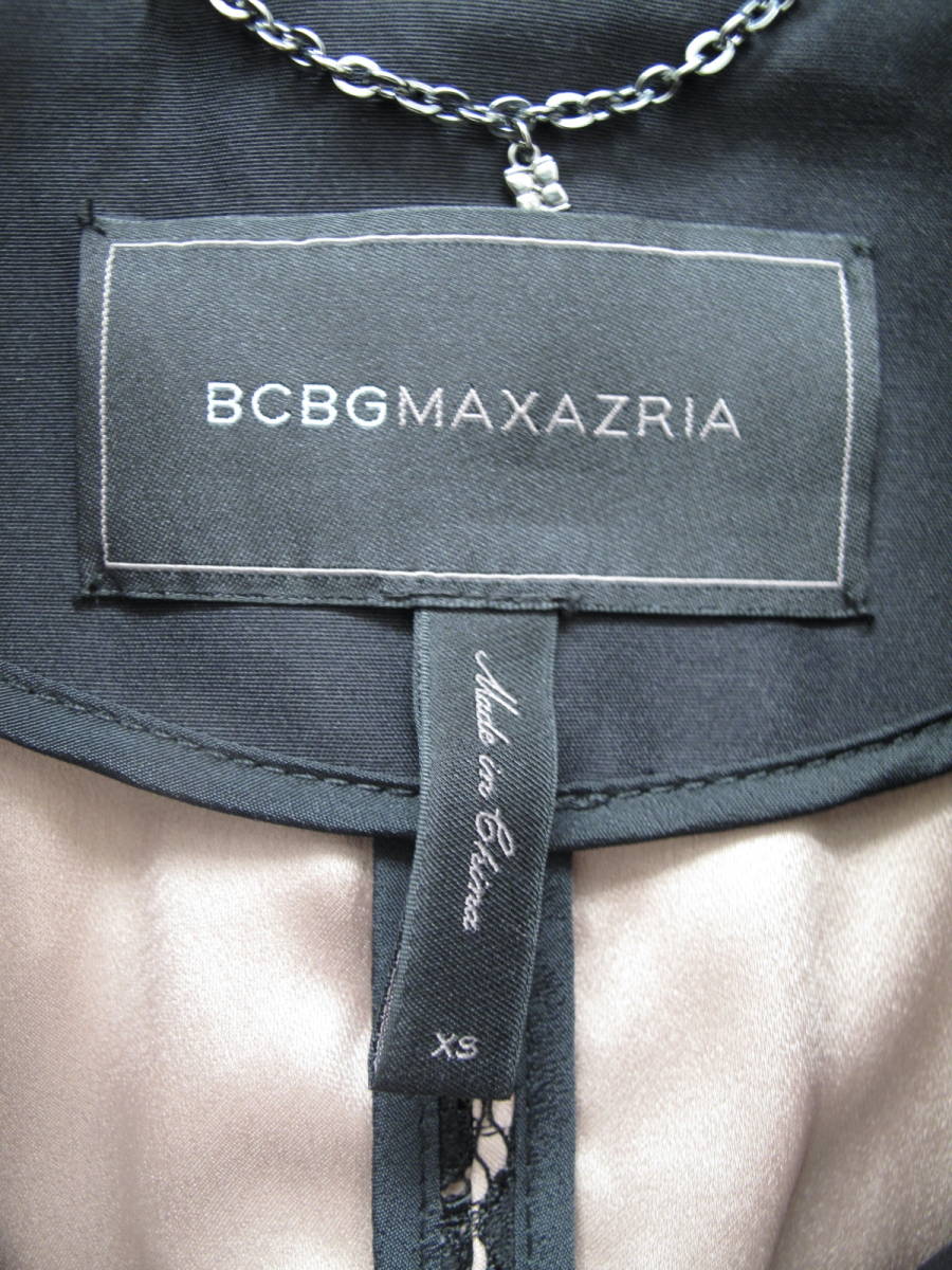 ** beautiful goods BCBGMAXAZRIA trench coat black beige race lady's XS