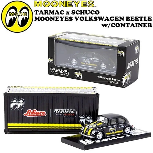 Tarmac Works x Schuco 1:64 MOON Volkswagen Beetle w/Container 【ムーンアイズ_画像1