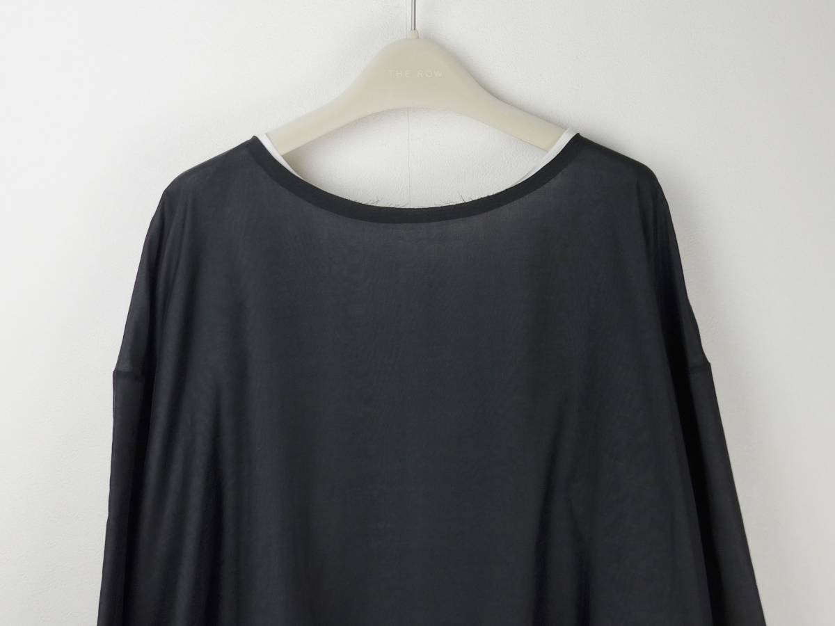 人気カラーの THE ROW ザロウ 今季22AW PAMUL TOP コットンシルク 配色