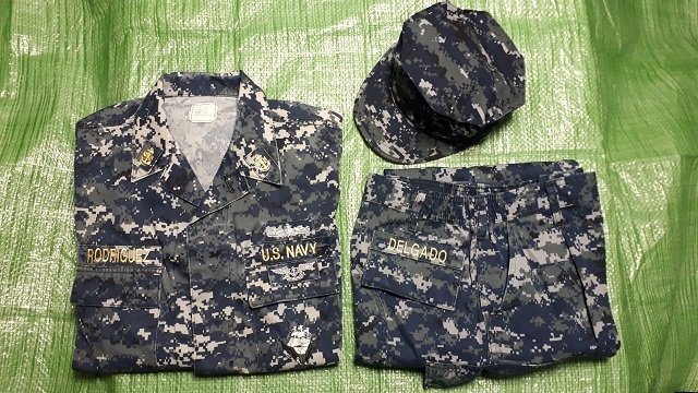 アメリカ軍 米軍 海軍 USN デジタル 迷彩服 U.S.NAVY 徽章 ネーム
