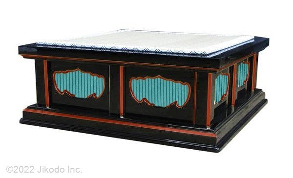 【新品、本物、当店在庫だから安心】 【寺院仏具】幅60センチ 黒塗り面朱 一重礼盤 国内自社工場にて制作 高級木製仏具通販 (受注生産品)(商品番号61031km) 仏具一般