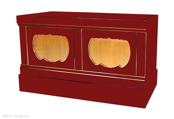 【寺院仏具】潤み塗り 幅150センチの箱型高級須弥壇 国内自社工場制作 木製高級寺院仏具通販(受注生産品)(商品番号11082u)_画像6