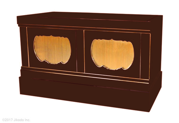 割引クーポン 【寺院仏具】潤み塗り 幅150センチの箱型高級須弥壇 国内自社工場制作 木製高級寺院仏具通販(受注生産品)(商品番号11082u) 仏具一般