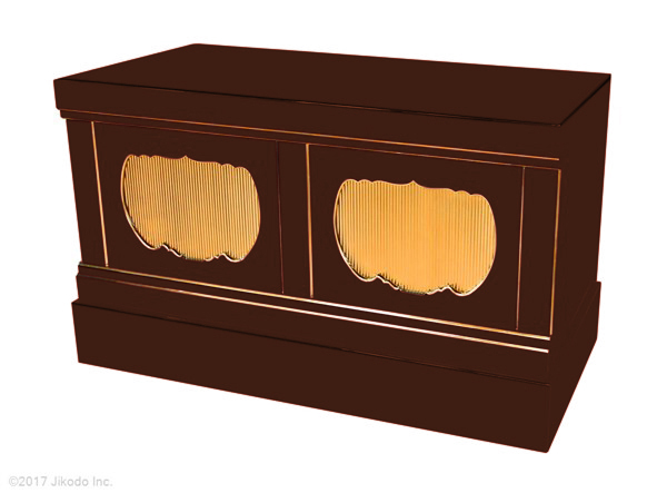 【寺院仏具】潤み塗り 幅150センチの箱型高級須弥壇 国内自社工場制作 木製高級寺院仏具通販(受注生産品)(商品番号11082u)_画像3