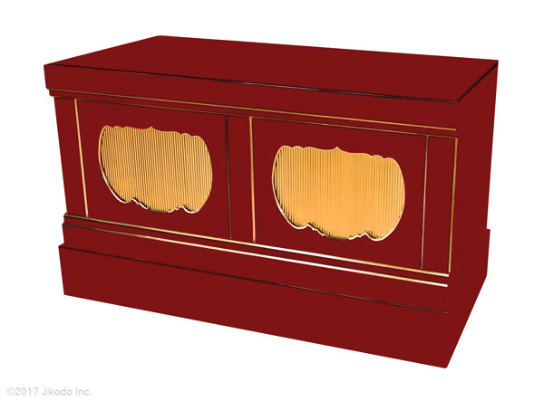 【寺院仏具】潤み塗り 幅150センチの箱型高級須弥壇 国内自社工場制作 木製高級寺院仏具通販(受注生産品)(商品番号11082u)_画像7