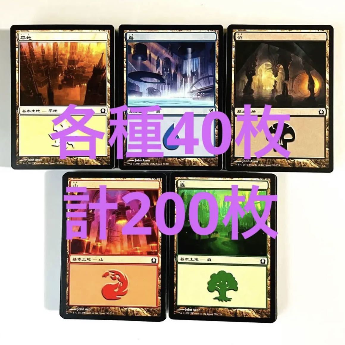MTG 日本語 基本土地 基本地形 各種40枚 計200枚 リミテッド用 MTG 日本語 基本土地 基本地形 各種40枚 計200枚 リミテッド用