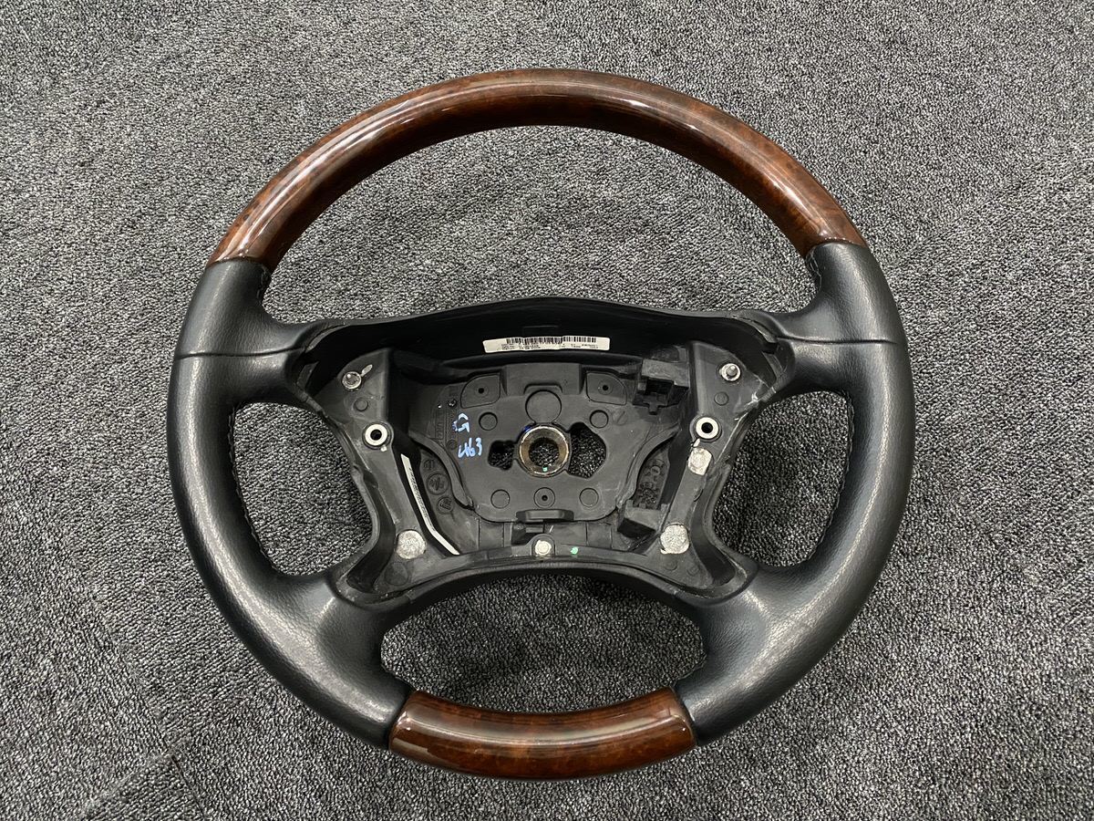  Benz W463 gelaende original steering gear steering wheel walnut wood A4634601703