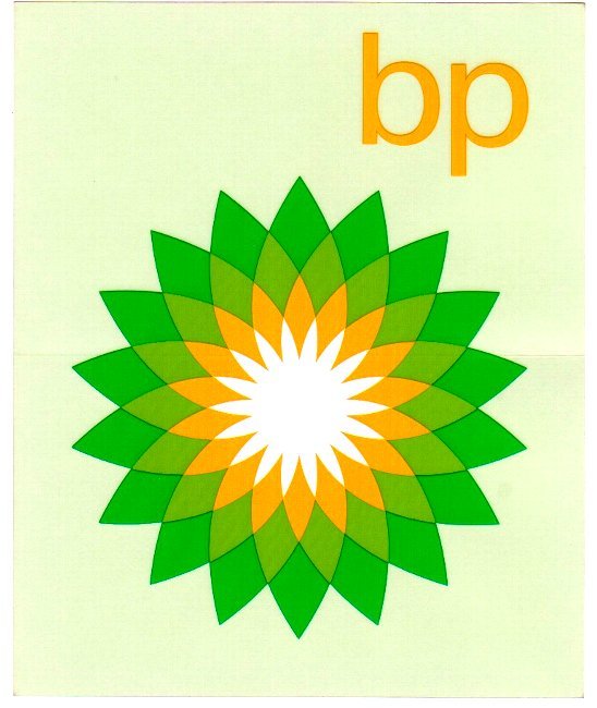 売切 bp ステッカー 正規品 送料込 寸法：W125×H152mm 、 未使用保管品 C/E 、基材は透明フィルムでプリントがされております。_画像1