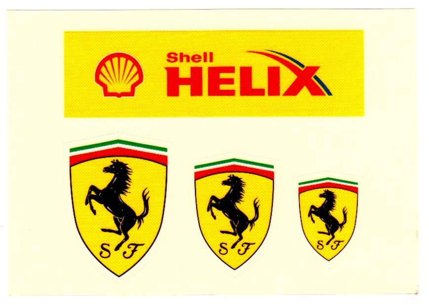 売切 shell Helix ステッカー 透明フィルムにプリントタイプ 送料込 シート寸法：W127×H89mm 、 未使用保管品 A/C _画像1