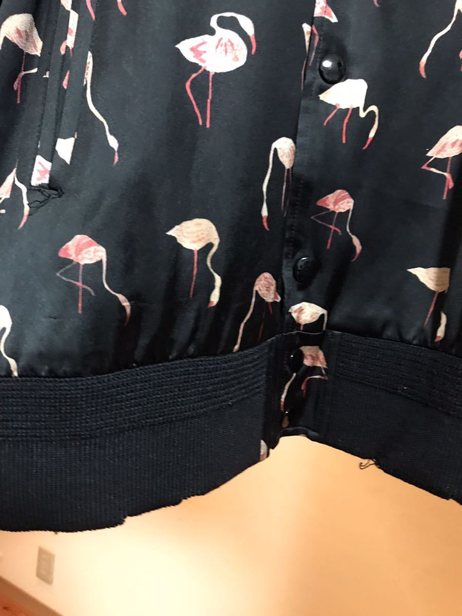 SAINT LAURENT PARIS 17aw フラミンゴ柄テディジャケット サンローラン