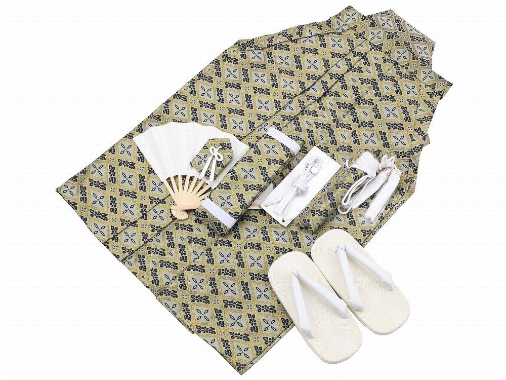 満点の 袴 男の子用 男児■ ■七五三 7点セット 紐下60cm dk-7 はかま 緑系グレー 菱柄 和服 満点の 袴 男の子用 男児■ ■七五三 7点セット 紐下60cm dk-7 はかま 緑系グレー 菱柄 和服
