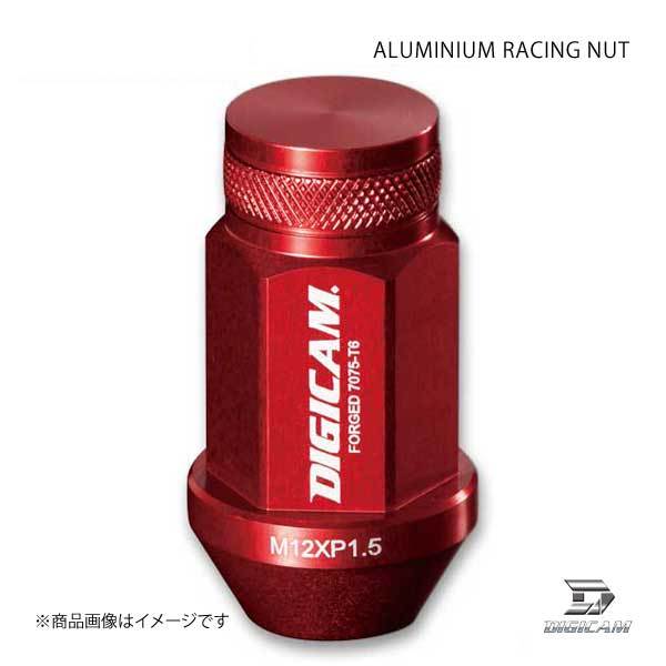 DIGICAM デジキャン アルミレーシングナット 袋タイプ P1.5 19HEX 45mm RED 16本入 エッセカスタム L235S/L245S H17/12- AN6F4515RE-DC16_画像1