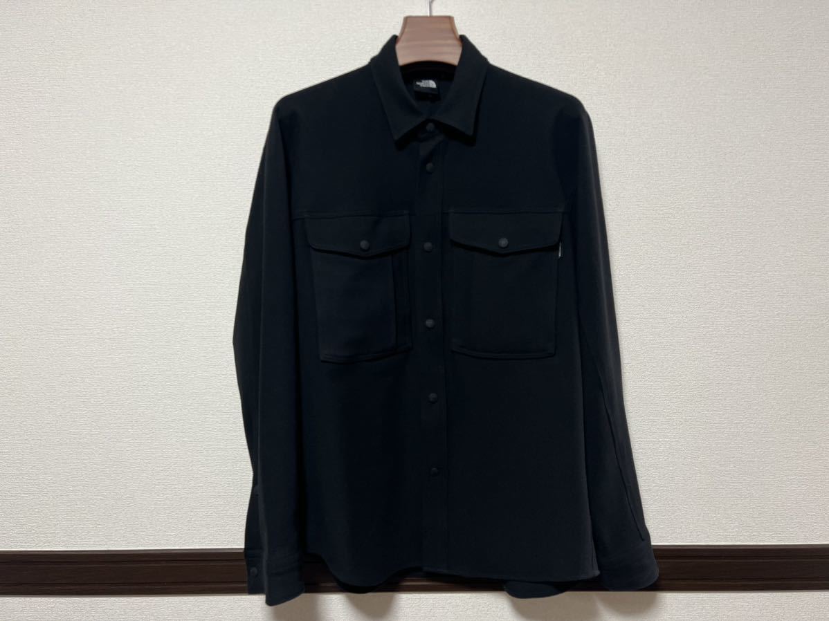 正規品販売! 【美品】 黒 長袖シャツ ポリエステル レーヨン ウール