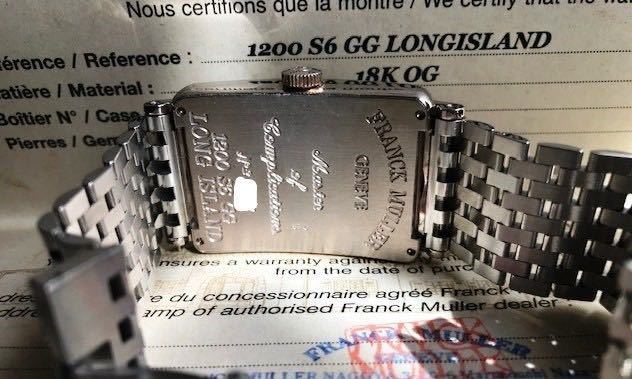  (銀座で購入）フランクミュラー ホワイトーゴールド最高級腕時計希少入手困難,カモフラージュ ロングアイランド ビックデイト重量感有り_少数製造、カモフラージュ 重量感あり