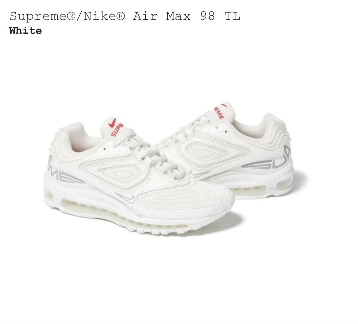 愛用 エアマックス98 ナイキ シュプリーム US8.5(26.5cm) White TL 98 MAX AIR NIKE Supreme 白 22FW 国内正規品 新品未使用 26.5cm 愛用 エアマックス98 ナイキ シュプリーム US8.5(26.5cm) White TL 98 MAX AIR NIKE Supreme 白 22FW 国内正規品 新品未使用 26.5cm