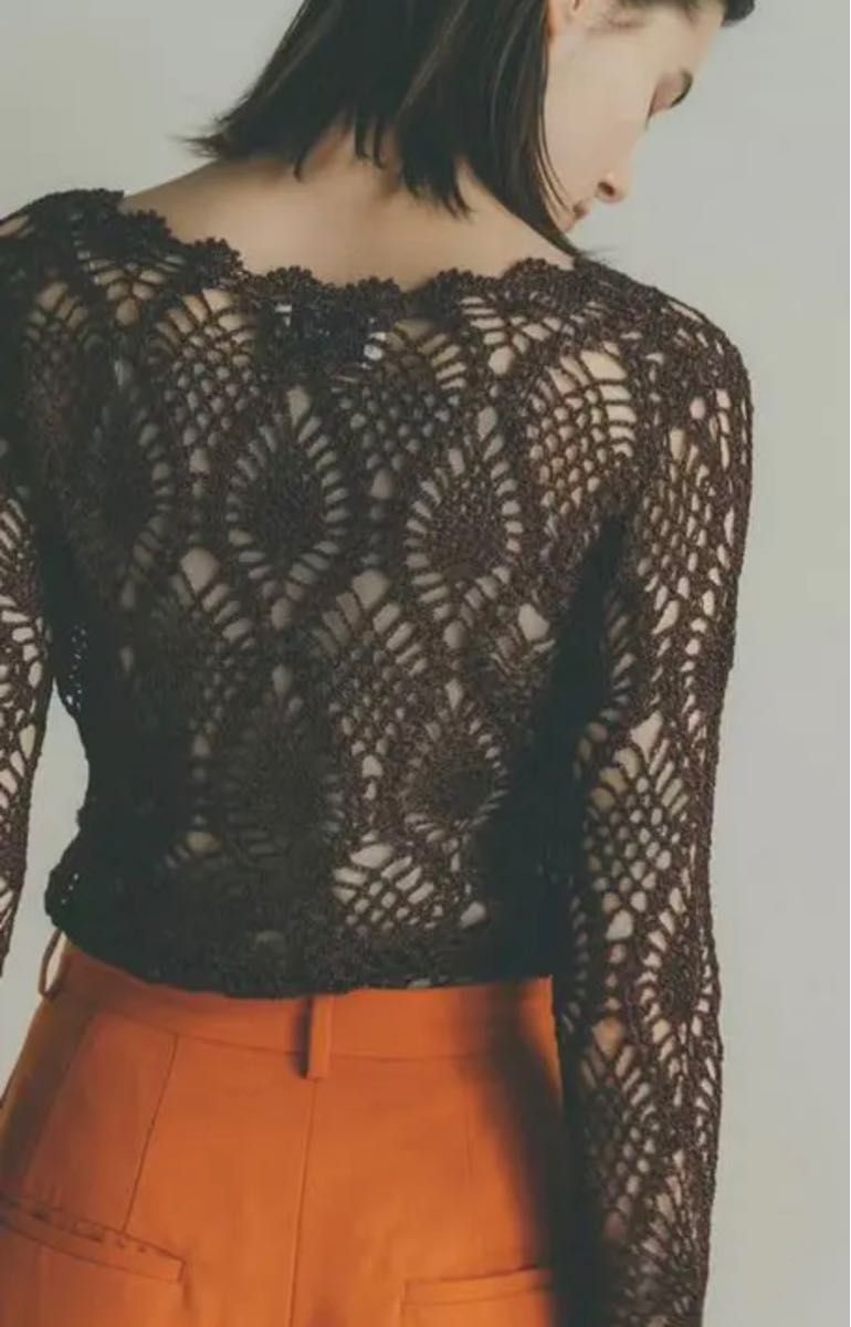 CLANE CROCHET V NECK LONG KNIT TOPS クラネ クロシェ ニット|PayPay