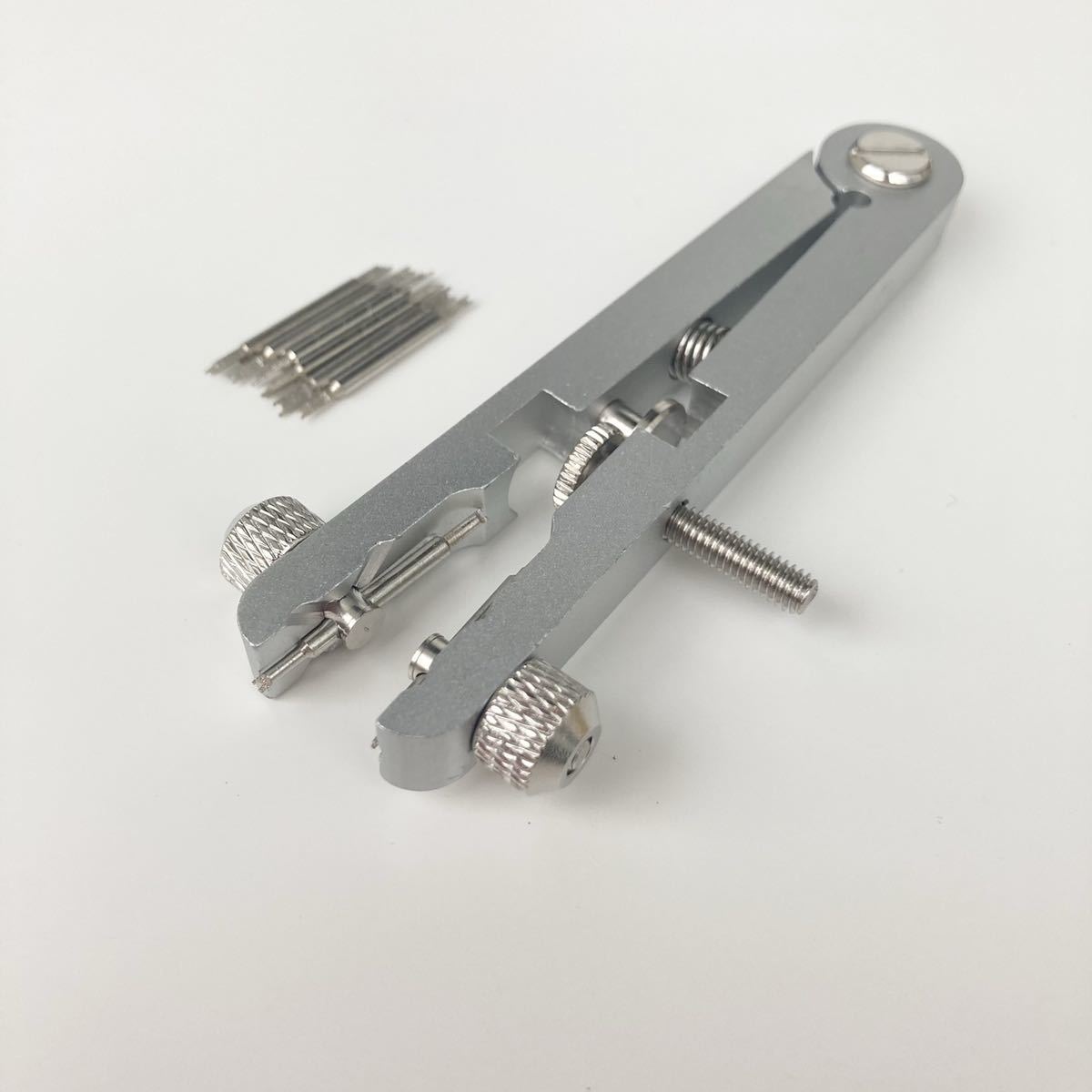  wristwatch belt adjustment apparatus spring stick removing both grip type repair kit belt length adjustment silver silver 