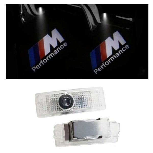 即納 BMW M Performans HD ロゴ LEDプロジェクター ドア カーテシランプ 純正交換 E61/F07/F10/F11/G30/G31/E63/E64/F06/F12/F13/G32/E65_画像1