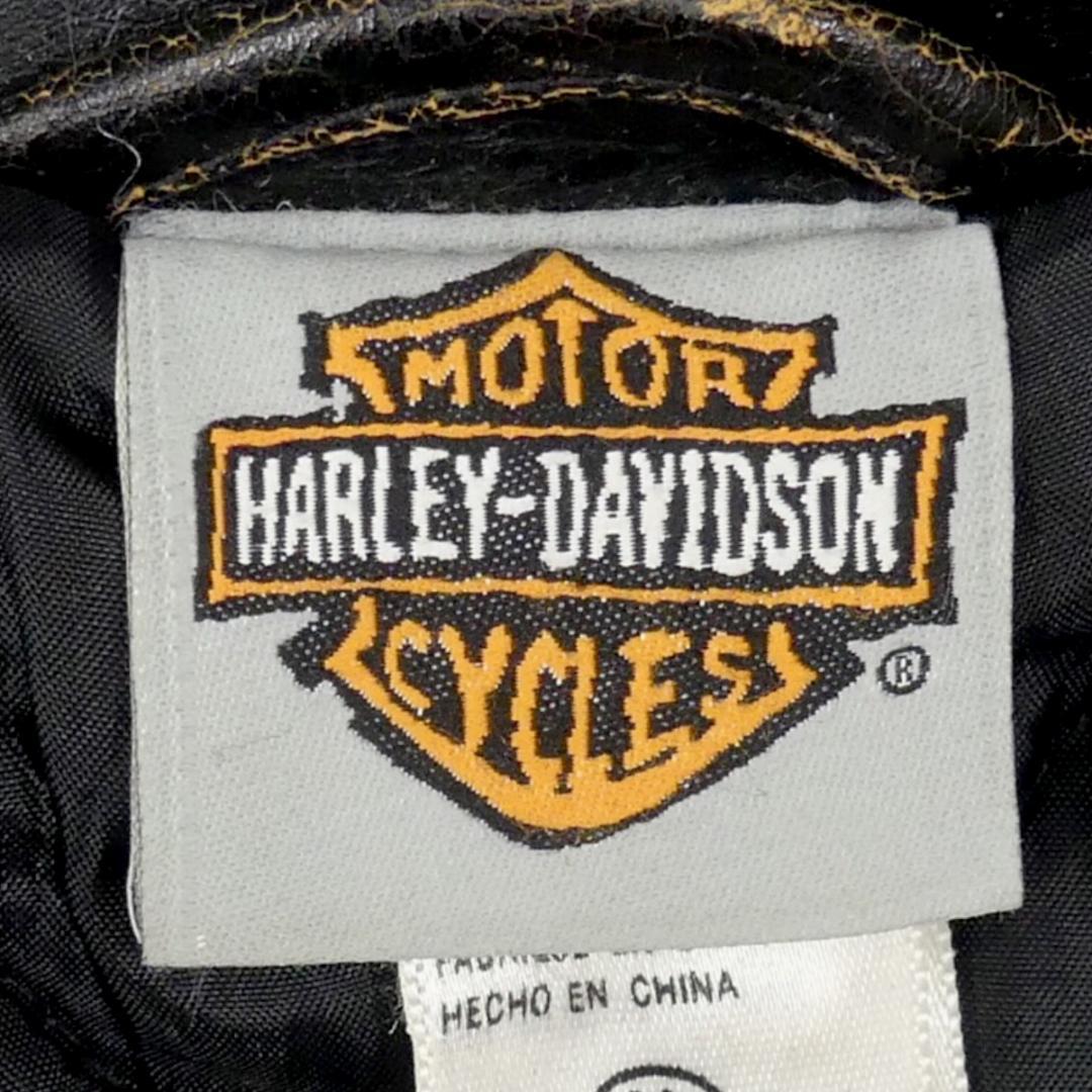 即決★HARLEY DAVIDSON★メンズMスタジャン ハーレーダビッドソン 黒 ワッペン 刺繍 ジャケット ナイロン ブルゾン MA-1_画像9