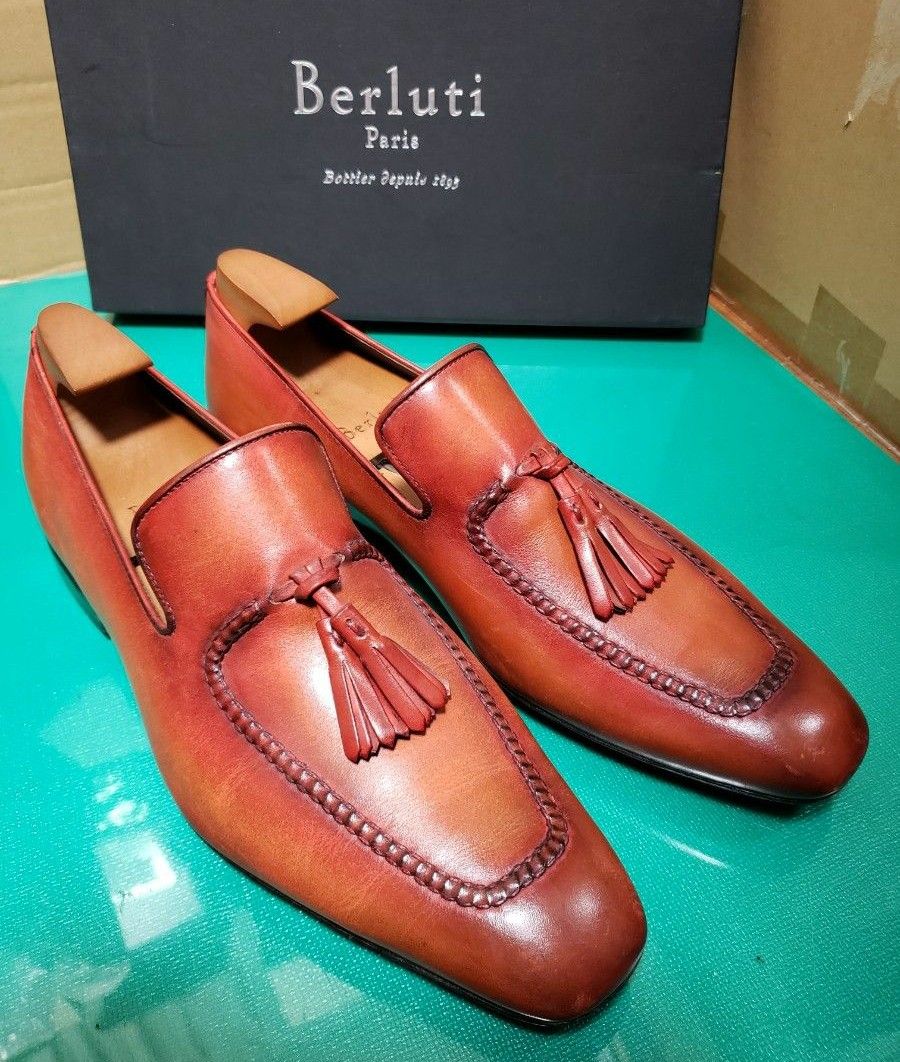 美品】Berluti ベルルッティ タッセルローファー ブラウン 7 メンズ