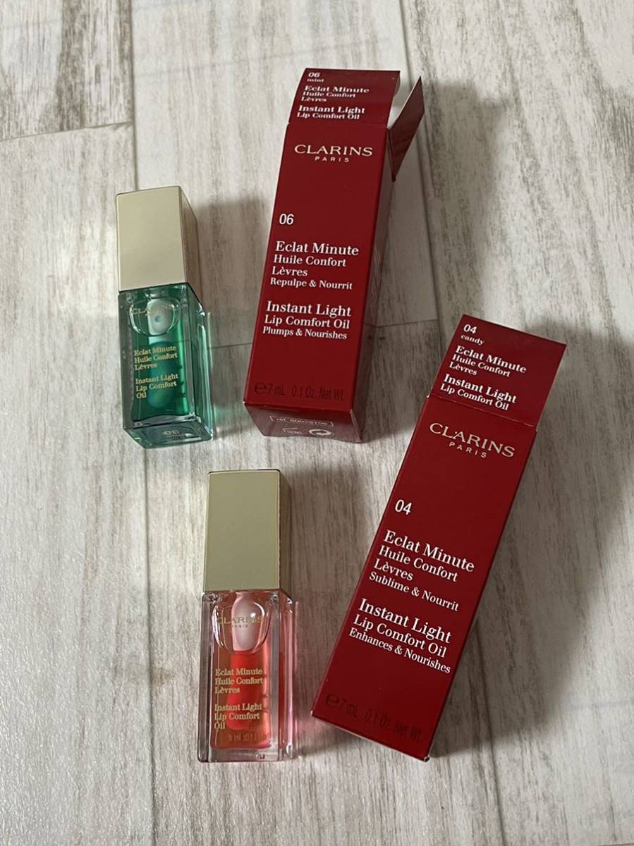  Clarins комфорт "губа" масло 04 сладости -06 мята не использовался блеск для губ уход за губами 