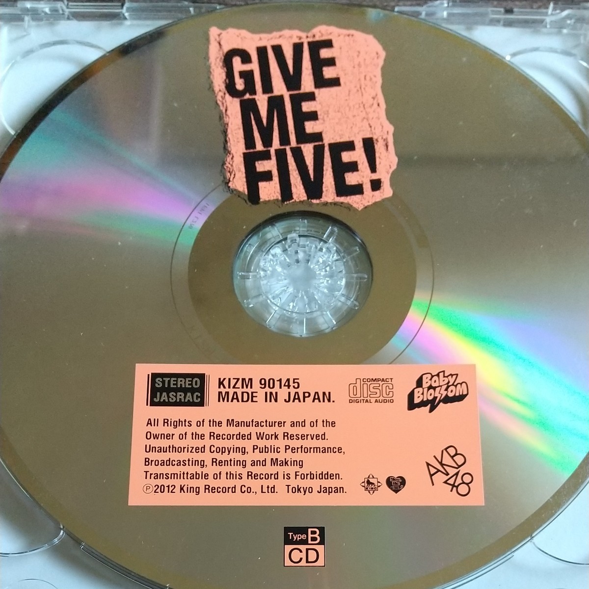 AKB48 CD 「フライングゲット」（TypeB）「GIVE ME FIVE!」（TypeB）「UZA」