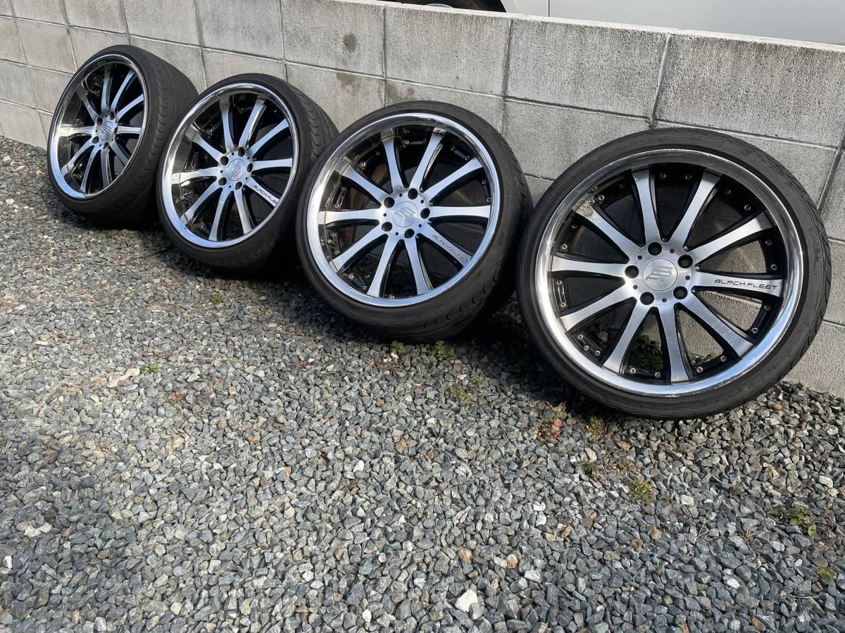 深リム 4本 レイズ ブラックフリート Rays Blackfleet アルミホイール ビックキャリパー対応