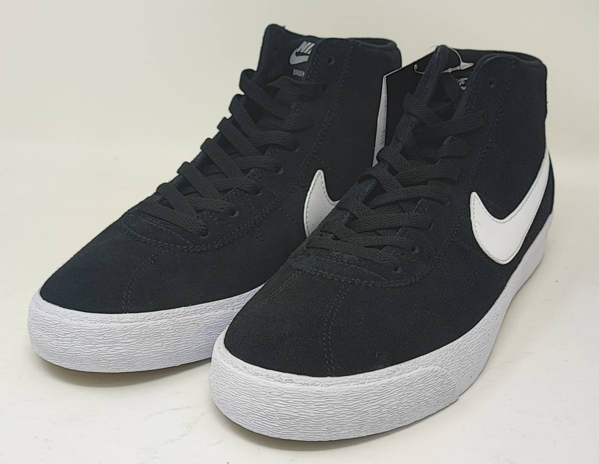 ★NIKE SB WMNS BRUIN HI BLACK/WHITE-BLACK 28cm DR0126 001 ナイキ スケボ ブルイン ハイ スエード ZOOM AIR★_画像2