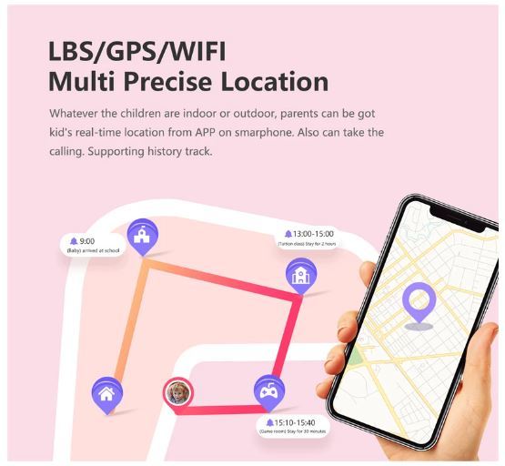 送料無料　未使用品　LT21 4Gスマートウォッチ子供GPS wifiビデオコールIP67防水子供スマートウォッチカメラモニターロケーション電話時計_画像7