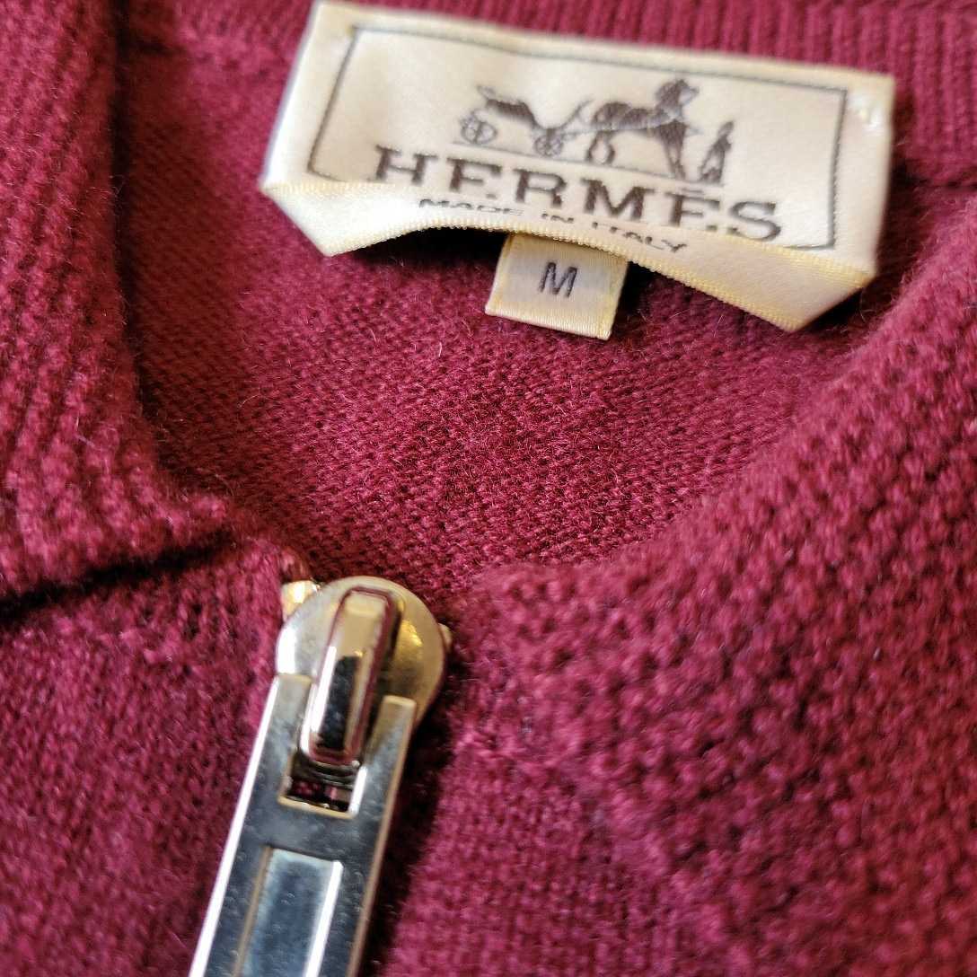 ★最高級HERMES カシミヤジップニット　エルメス　_画像3