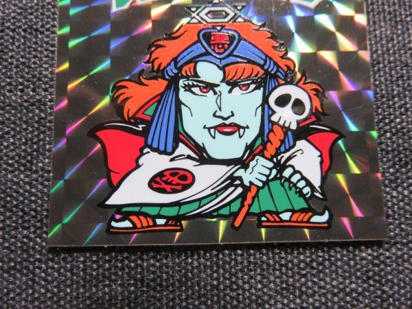 極美品!初期版☆旧ビックリマン3弾☆スーパーデビル(偽神)台紙青 ア 青インク 上下バリ三点 即売!_画像8