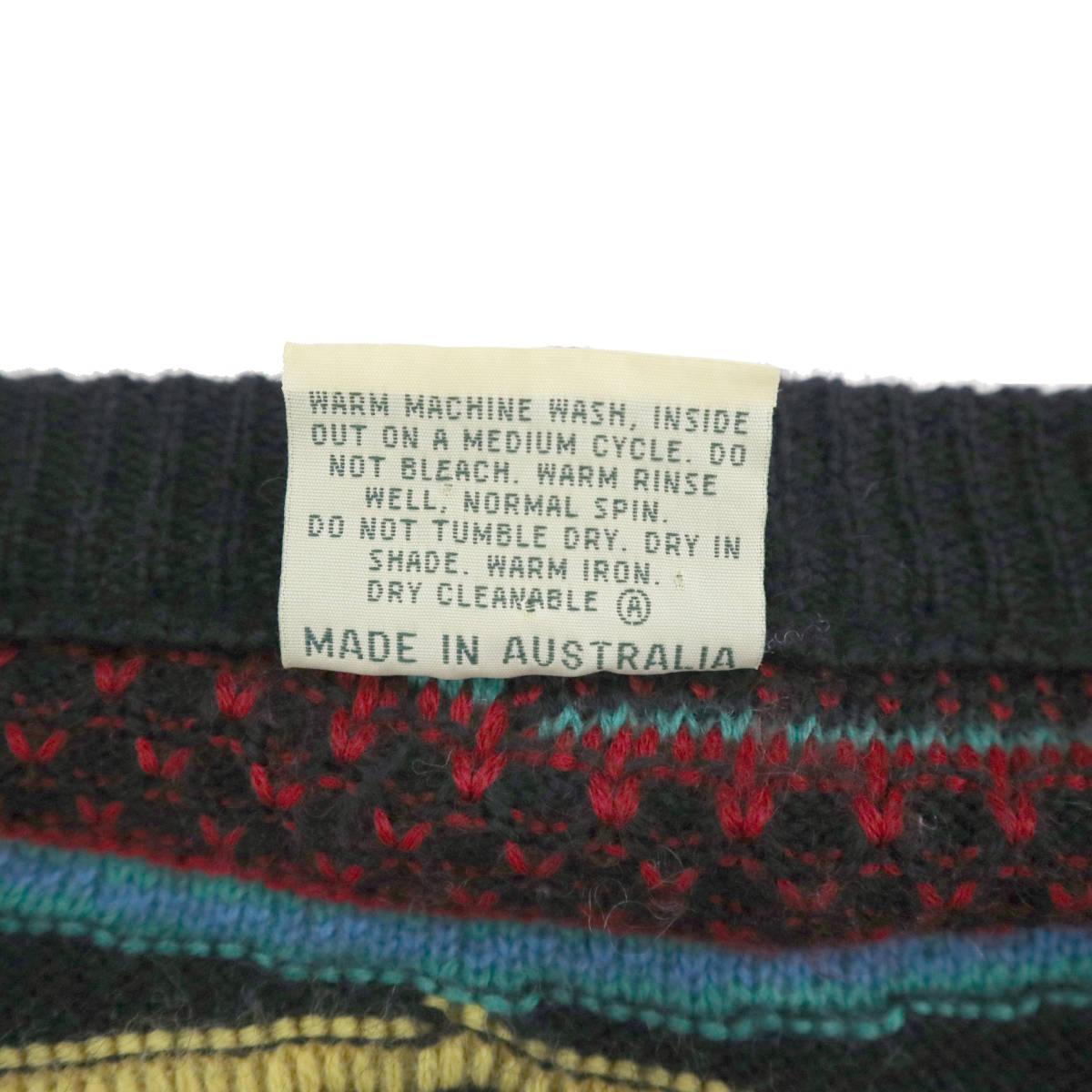 Vintage ~90s toorallie 3D wool knit cardigan Австралия производства шерсть вязаный кардиган свитер vintage coogi Koo ji-80s