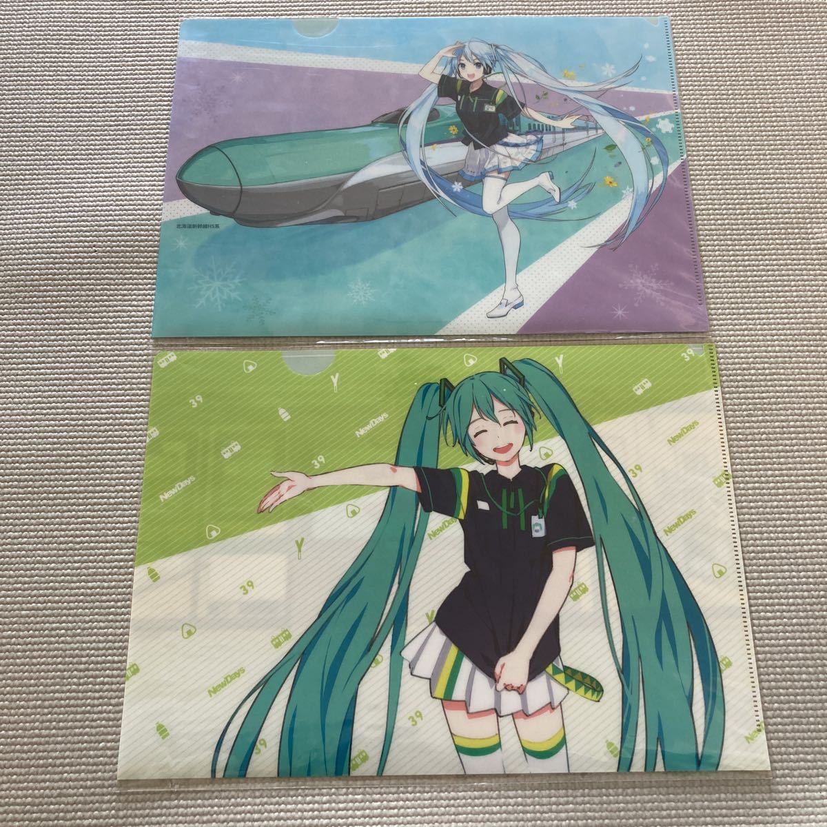 初音ミククリアファイル 新幹線コラボ商品 クリアファイル 初音ミク コラボ NewDays はやぶさ 北海道新幹線