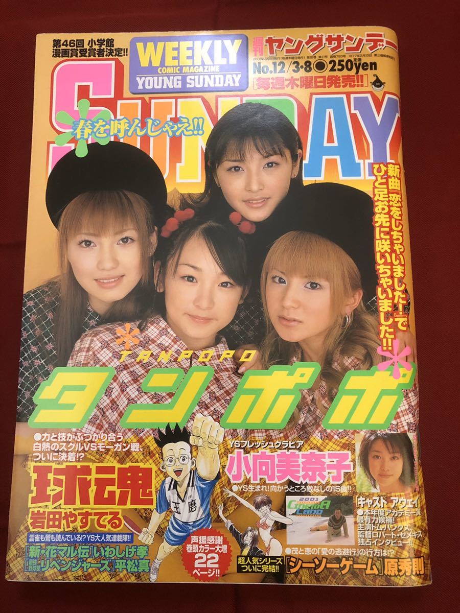 2001/3/8　12号　週刊ヤングサンデー　タンポポ　石川梨華　加護亜依　飯田圭織　矢口真里　小向美奈子_画像1