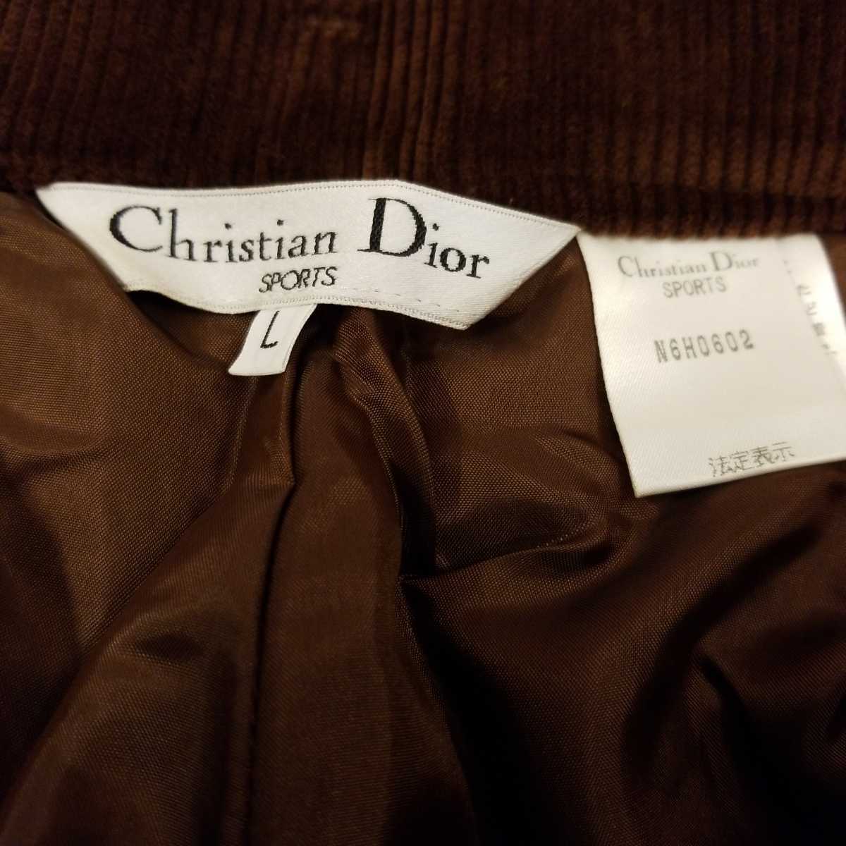 Christian Dior SPORTS lady's / corduroy culotte autumn winter / Brown /L/ regular price Y27500(25000+ tax )/ frontal cover Italy made / waist side rubber braided 