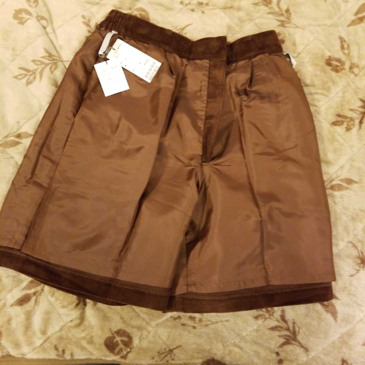 Christian Dior SPORTS lady's / corduroy culotte autumn winter / Brown /L/ regular price Y27500(25000+ tax )/ frontal cover Italy made / waist side rubber braided 