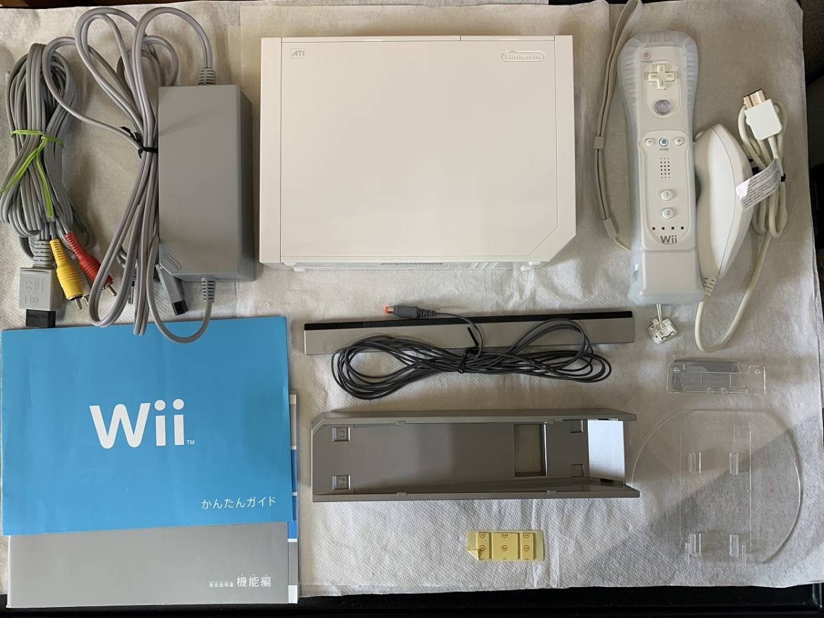 任天堂　Wii　ウィー　本体セット　RVL-001　ゲーム　TVゲーム　ホワイト　元箱付き①　_画像3