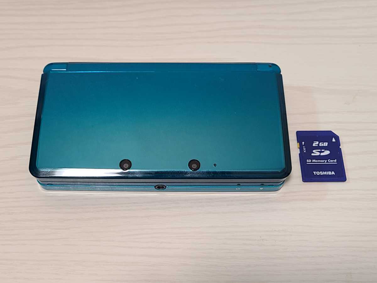 箱付き 付属品完備 動作確認済み ニンテンドー3DS 本体 Nintendo 3DS アクアブルー 任天堂 純正充電器付き