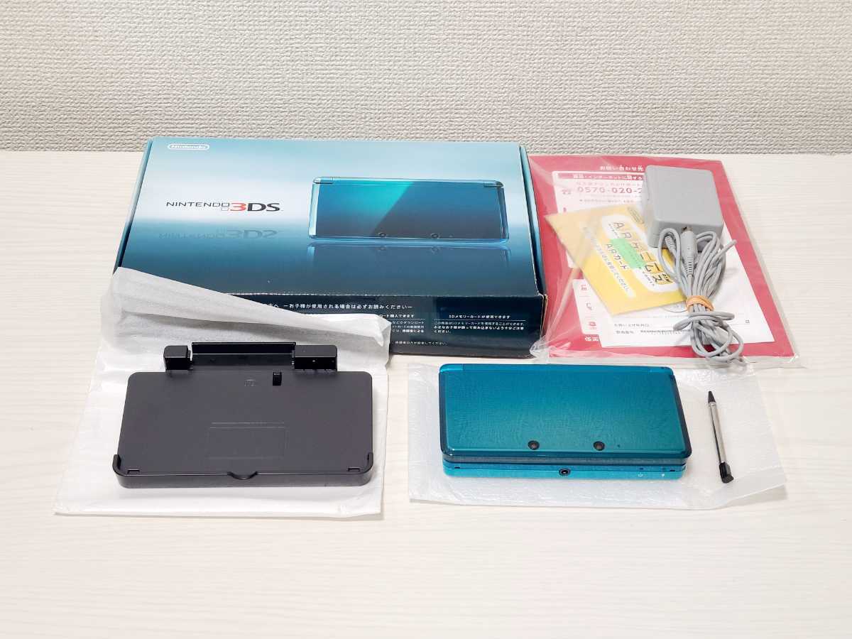 1年保証』 ニンテンドー3DS コバルトブルー（付属品完備、外箱付き