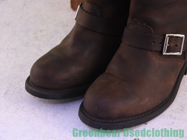 T020*USA производства [ fly FRYE] Vintage engineer boots чай Brown женский 8.5M 25.5cm