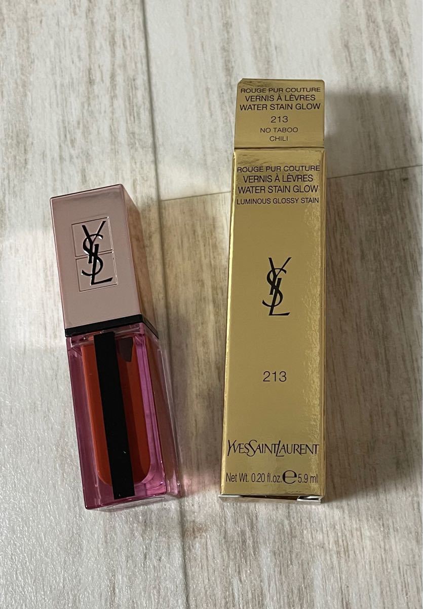 YSL イヴ・サンローラン ルージュ ピュールクチュール ヴェルニ ウォーターグロウ No.213 ノータブー チリ　未使用　口紅