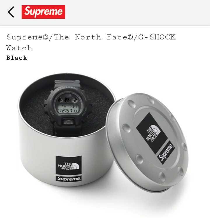 【新品未着用】G-SHOCK Supreme　THE NORTH FACE ウォッチ　ブラック