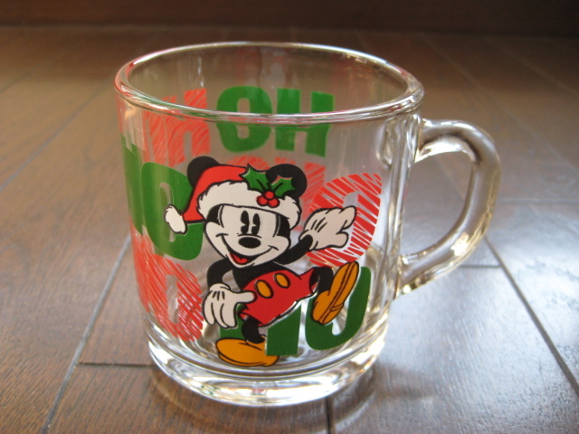 ☆美品 ファイヤーキング ガラスマグ マグカップ ミッキーマウス クリスマスの画像1