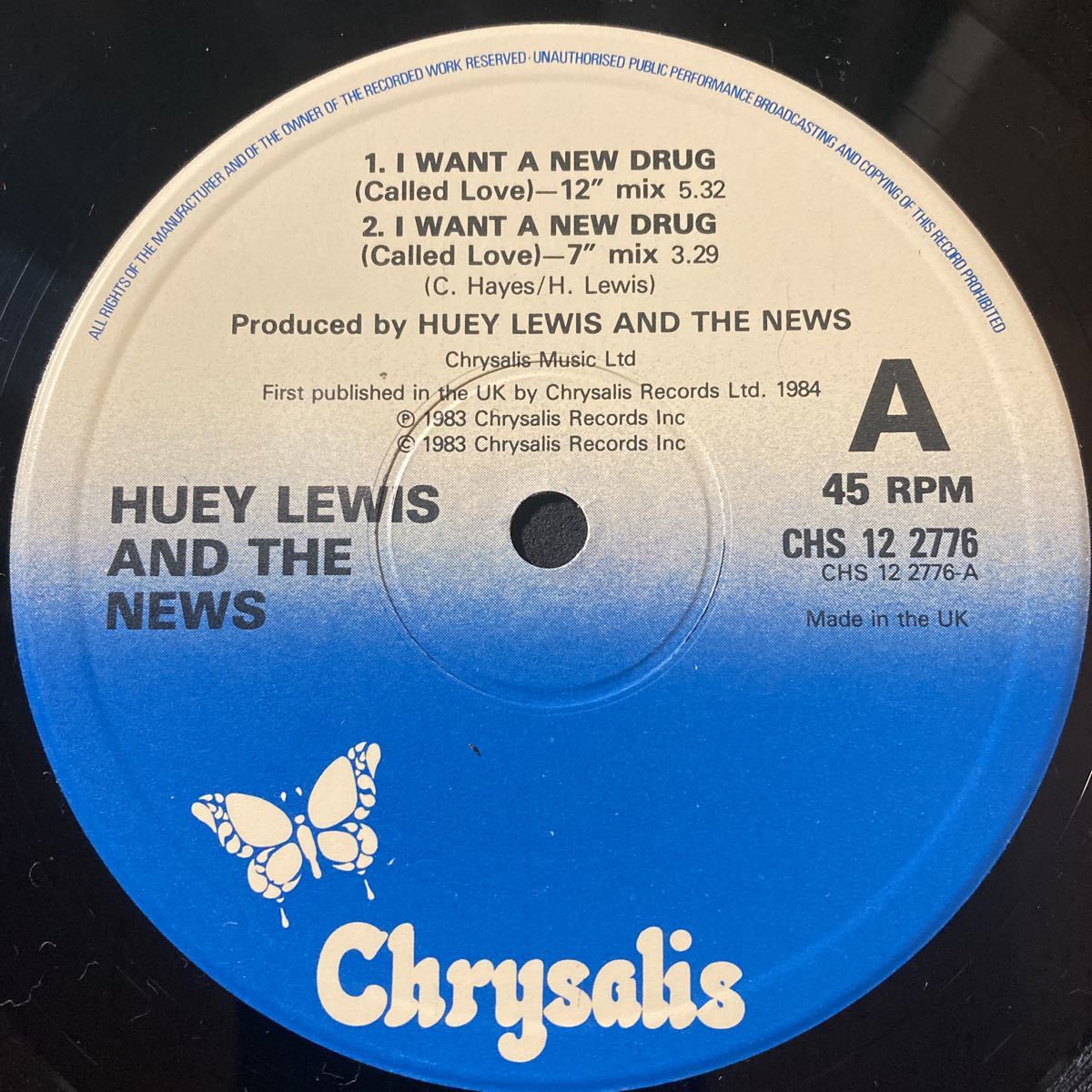 12inch HUEY LEWIS & THE NEWS / I WANT A NEW DRUG_画像7