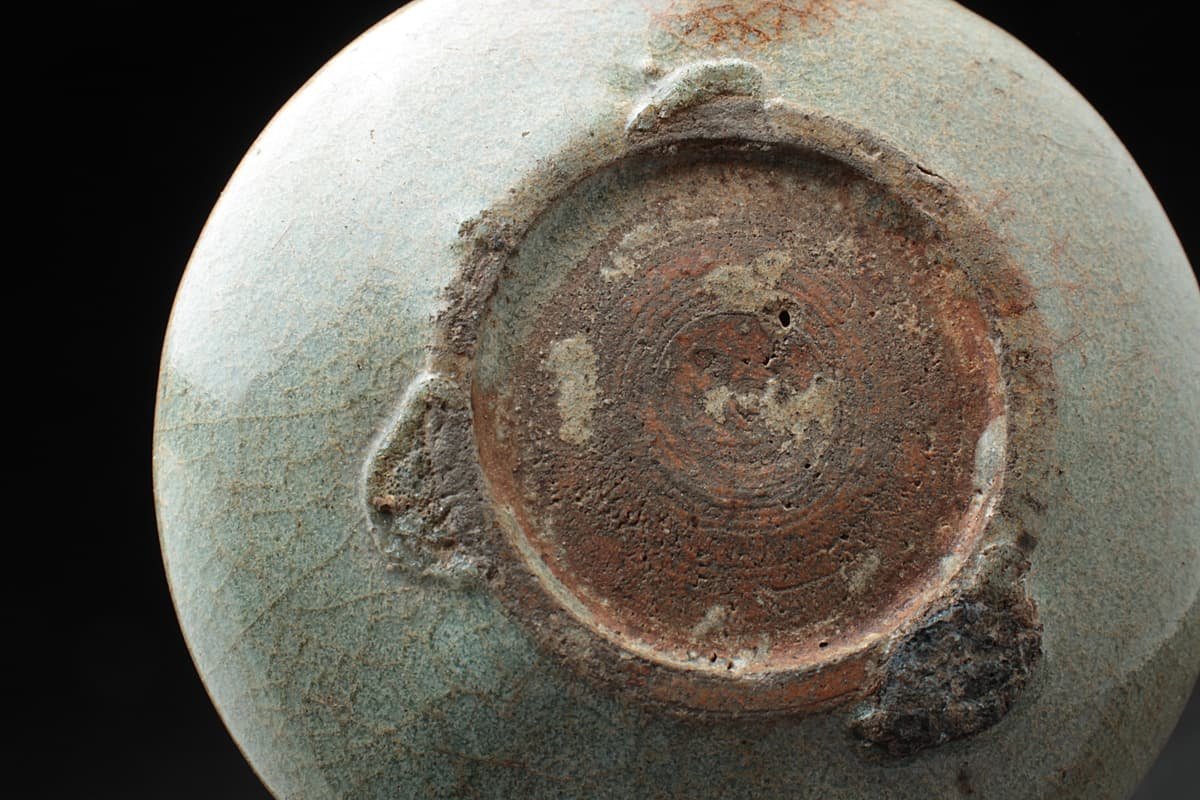 EG426 朝鮮古美術 高麗青磁小壺 高4.8cm 重137g 高麗青磁油壺 青磁小罐